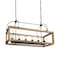 Homeroots Natural And Black Candle Style Six Light Wood and Metal Dimmable Chandelier 611353 - alternate 2