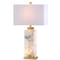 Jonathan Y Elizabeth 27.5" Contemporary Coastal Rectangular Alabaster LED Table Lamp w/Nightlight Base, White/Go JYL6201A - alternate 3