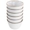 Elama Arthur 6 Piece Stoneware Bowl Set in Matte White with Gold Rim ELM-ARTHUR6B - alternate 2