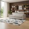 Homeroots 81" Gray Leather Sleeper Sofa 719431 - alternate 2