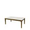 Homeroots 47" White and Natural Faux Marble and Solid Wood Coffee Table 716255 - alternate 1
