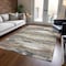 Homeroots 3' X 5' Taupe Beige And Ivory Abstract Washable Indoor Outdoor Area Rug 612551 - alternate 2