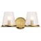 Nuvo Valentine, 2 Light Vanity, Vintage Brass Finish, Hammered Glass 60/8262 - alternate 2