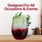 Smarty Had A Party 16 oz. Clear Elegant Stemless Disposable Plastic Wine Glasses (64 Glasses), 64PK 03716-CASE - alternate 3