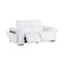 Homeroots 77in White and Brown Italian Leather Power Reclining Loveseat With Storage 720551 - alternate 2