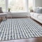 Homeroots 5' X 8' Navy Blue And Ivory Geometric Washable Indoor Outdoor Area Rug 583307 - alternate 2