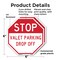 Signmission Stop Valet Parking Drop Off, 6 inch X 6 inch, Plastic Sign, 2PK OC-P-2PACK-6-282 - alternate 3