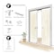 Sartodoors Sliding Double Pocket Doors 48 x 96 inches, Planum 0333 White Silk with Black Inserts and Frosted G PLANUM0333DP-WS-4896 - alternate 2