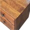 Homeroots 12" Chestnut Solid Wood Two Drawer Floating Nightstand 653842 - alternate 2