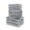 Homeroots Set of Three Gray Solid Wood Crate, 3PK 487710 - alternate 3