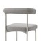 Homeroots Set of Two Gray And Silver Upholstered Polyester Open Back Dining Side Chairs 569410 - alternate 2