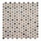 Andova Tiles Pixie Aura White 3/4-in. Penny Round Fabric Look Matte Glass Wall & Floor Mosaic Tile ANDPIX222 - alternate 2