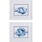 Homeroots Set of Two 14" X 16" Blue Fish Wall Decor, 2PK 387736 - alternate 2