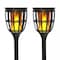 Techko Solar Tiki Torches  includes Metal Rods & Tabletop Base, 2PK STL-201B - alternate 2