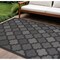 Homeroots 10' X 14' Charcoal And Black Trellis Indoor Outdoor Area Rug 545216 - alternate 2