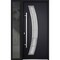 Vdomdoors Steel Door Deux 6500 Black Sidelight Exterior Window Stainless Inserts Single Modern Painted-W36+14 DEUX6500EXD-BLK-W36+14 x H80-Right-hand Inswing - alternate 1
