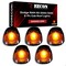 Recon Truck Accessories 99-02 RAM CAB ROOF LIGHTS SMOKE LENS BLACK BASE AMBER LED BULBS W/OUT WIRING (5PC) 264145BK - alternate 1