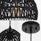 Jonathan Y Campana 10.25" 1-Light Bohemian Modern Woven Rope/Iron LED Pendant, Black JYL6513B - alternate 2