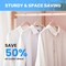 Simple Deluxe HealSmart Velvet Hangers, Space Saving Clothes Hangers, Pink, 50PK HKHANGVELVET50PNK - alternate 2