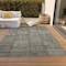 Homeroots 8' X 10' Taupe Brown And Beige Patchwork Washable Indoor Outdoor Area Rug 581626 - alternate 2