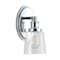 Jonathan Y Beverly 5" 1-Light Iron/Seeded Glass Classic Cottage LED Vanity Light, Chrome JYL7530A - alternate 2