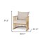 Homeroots 31" Beige and Natural Upholstery and Solid Wood Barrel Chair 606017 - alternate 2