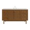 James Martin Vanities Laurent 60" Single Vanity, Honey Oak w/ 3 CM Siberian Silestone Top 545-V60S-HNO-3SFR - alternate 1