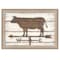 Homeroots Farmhouse Cow Brown Framed Print Wall Art 415210 - alternate 1