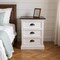 Homeroots 24" White and Brown Three Drawer Wood Nightstand 397619 - alternate 2