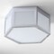 Jonathan Y Minimo 13" Hexagon Metal/Frosted Glass LED Flush Mount, Chrome JYL7451A - alternate 3