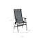 Homeroots 24" Gray and Black Steel Outdoor Arm Chair 320642 - alternate 2