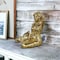 Homeroots 6" Antiqued Brass Cast Iron Mermaid Hand Painted Statue Tabletop Sculpture 483258 - alternate 3