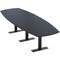 Skutchi Designs Arc Boat Conference Table With Power, 48 in W, 120 in L HAR-ABOT-48X120-T.BK-U999ST19-NA - alternate 2