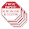 Signmission Private Property No Trespassing No, 10 inch X 10 inch, Aluminum Metal Signs, 5PK OC-A-5Pack-10-159 - alternate 1