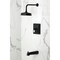 Kingston Brass Single-Handle Pressure Balanced Tub and Shower Faucet, Matte Black KB5890PL - alternate 2