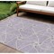 Homeroots 10' X 14' Lavender And Ivory Geometric Washable Indoor Outdoor Area Rug 612886 - alternate 1