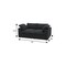 Homeroots 80in Black Linen Blend Modular Loveseat 714582 - alternate 2
