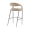 Armen Living Ramona 26in Counter Stool with Matte Black Iron and Beige Faux Leather LCRABABLKBG26 - alternate 3