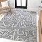 Jonathan Y Alcina Modern Scandinavian Graphic Lines High-Low Blue/White 3 ft. x 5 ft. Area Rug SND102D-3 - alternate 2