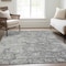 Homeroots 9' X 12' Gray Beige And Charcoal Oriental Washable Indoor Outdoor Area Rug 587444 - alternate 2