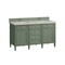 James Martin Vanities Brittany 60" Double Vanity, Smokey Celadon, w/ 3 CM Siberian Silestone Top 650-V60D-SC-3SFR - alternate 4