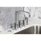 Kingston Brass Bridge Kitchen Faucet with Brass Sprayer, Polished Chrome KS8251DLBS - alternate 2
