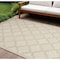 Homeroots 9' X 12' Cream And Beige Trellis Indoor Outdoor Area Rug 551420 - alternate 3