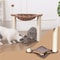 Simple Deluxe Cat Scratching Post for Indoor Cats, Small Cat Tree Tower with Hammock Wooden Interactive Track Bal PTCATTREE18BRN - alternate 2