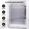 Anzzi 60in Reversible Frameless Sliding Deco-Glass Shower Door w/ Soft-Close System Brushed Gold Finish SD-AZ20-02BG - alternate 2