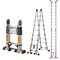 Wrightmaster 20 ft. Reach Aluminum Multi-Position Ladder with Wheels  &  2 Balance Bars, 330 lbs. Load Capacity ZROEPAM-250P - alternate 1
