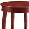 Homeroots 24" Red Wood Round End Table With Shelf 286289 - alternate 2