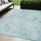 Homeroots 5' X 8' Aqua Teal Blue And Ivory Floral Washable Indoor Outdoor Area Rug 583095 - alternate 1