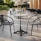 Flash Furniture TopGuard 24" Round Outdoor White Faux Marble Outdoor Tabletop with Seamless Surface Technology ST-RD600C-1-M-3A-M-WH-MAR-GG - alternate 2