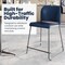 Flash Furniture Commercial Navy Plastic Stack Stools, Contoured Backs and Sled Bases-Set of 3, 3PK 3-RUT-239AH-CS-NV-GG - alternate 2